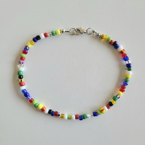 Boho Beaded Anklet Bracelet - Picture 1 of 7